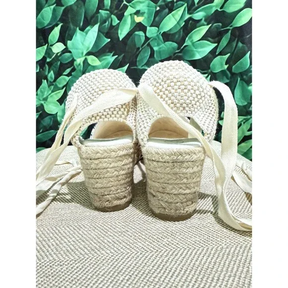 GAIMO Ankle Tie Wedge Espadrille Floral  EU 40 US 9 Made in Spain - Picture 6 of 6